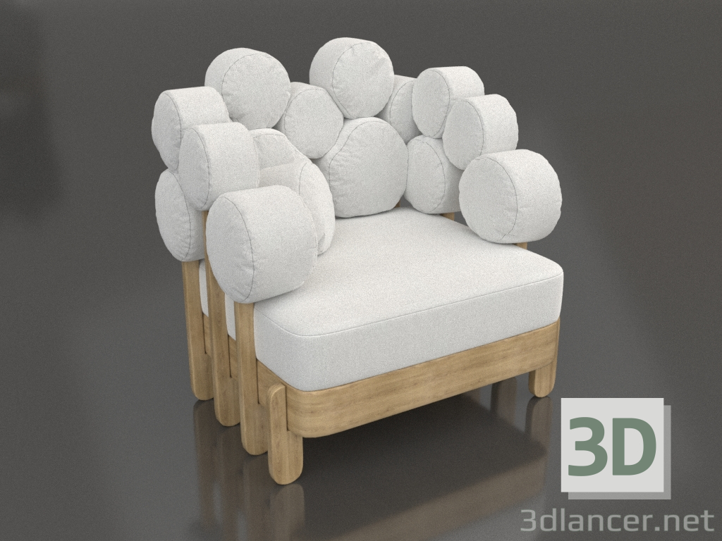 3d model IKRA armchair square (option 10) - preview