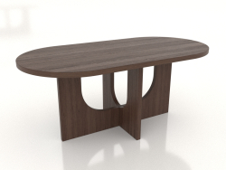 Dining table OVAL 1800x900 mm (dark walnut)