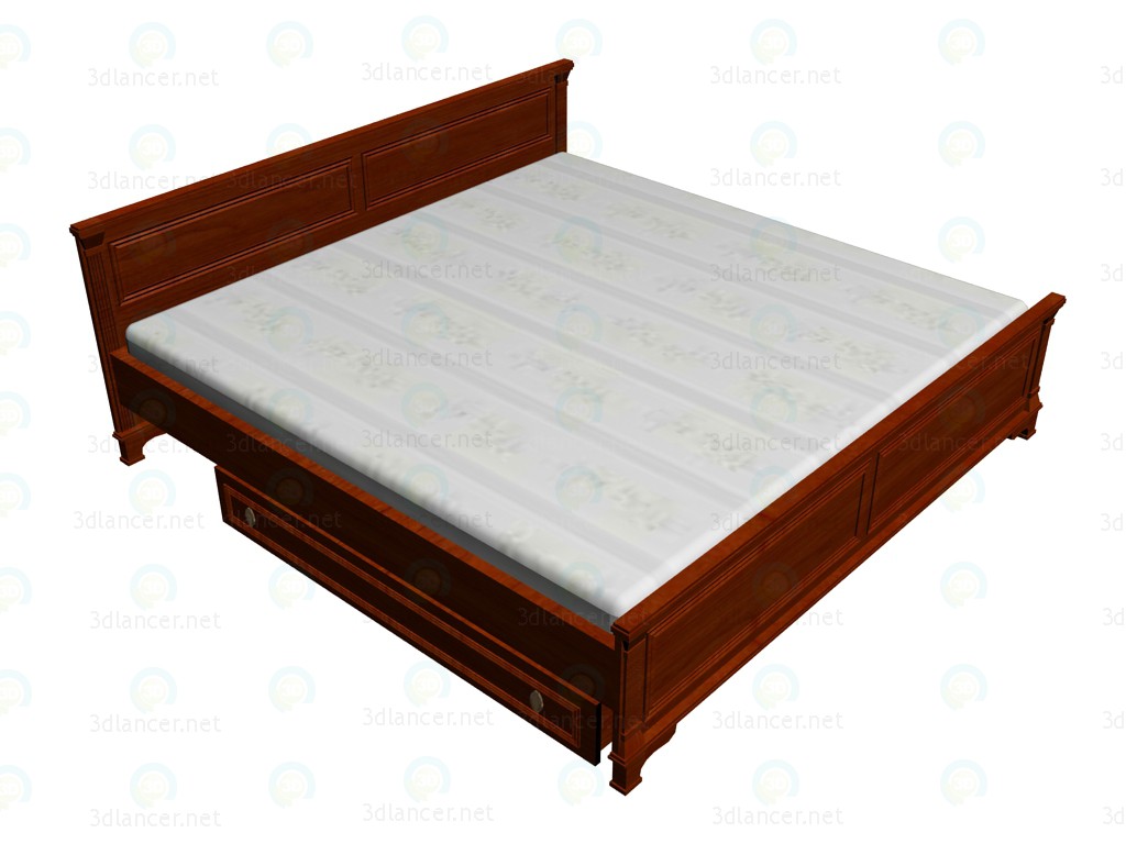 3d model Double bed 180x200 - preview