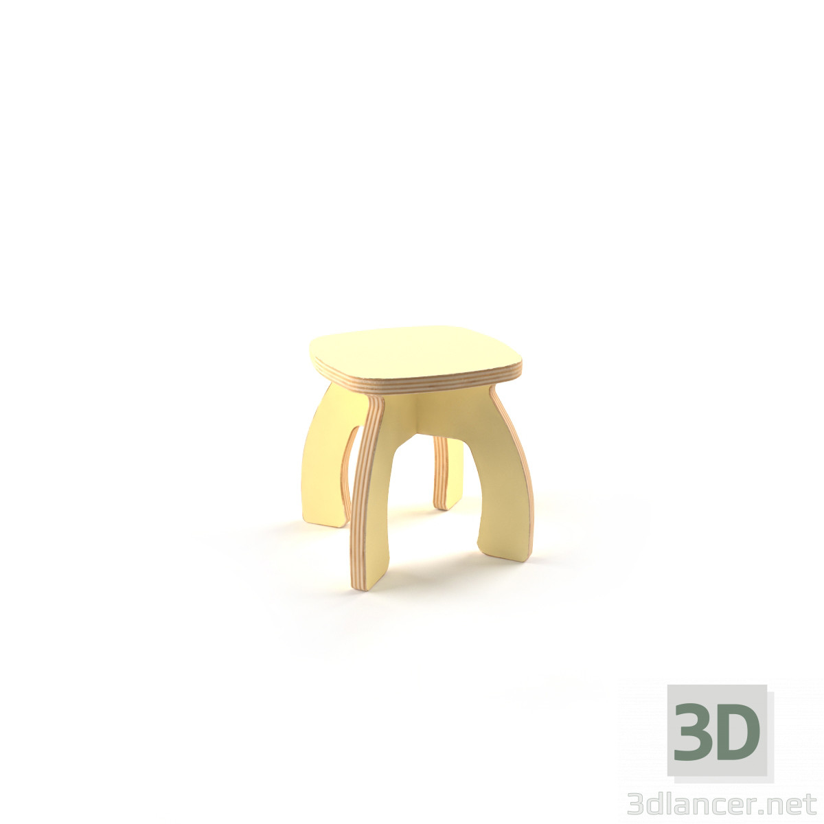 Modelo 3d Banquinho infantil - preview