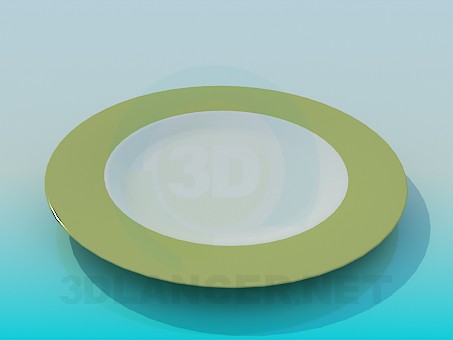 modèle 3D plaque - preview