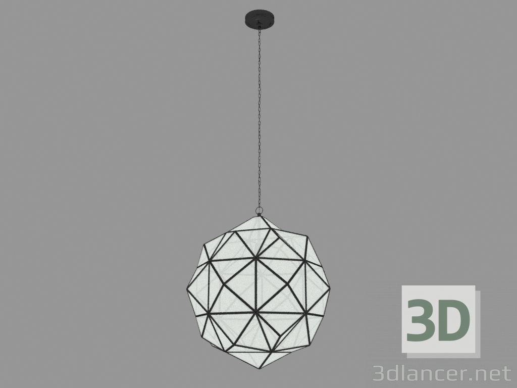 3D Modell Hängeleuchte Granada Laterne (lackierter Stahl) - Vorschau