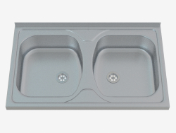 Sink, 2 bowls without wing for drying Tango (ZM5 020N)