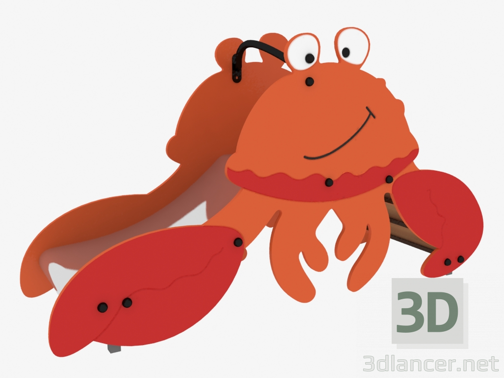 modello 3D Hill of a children's playground Crab (5217) - anteprima