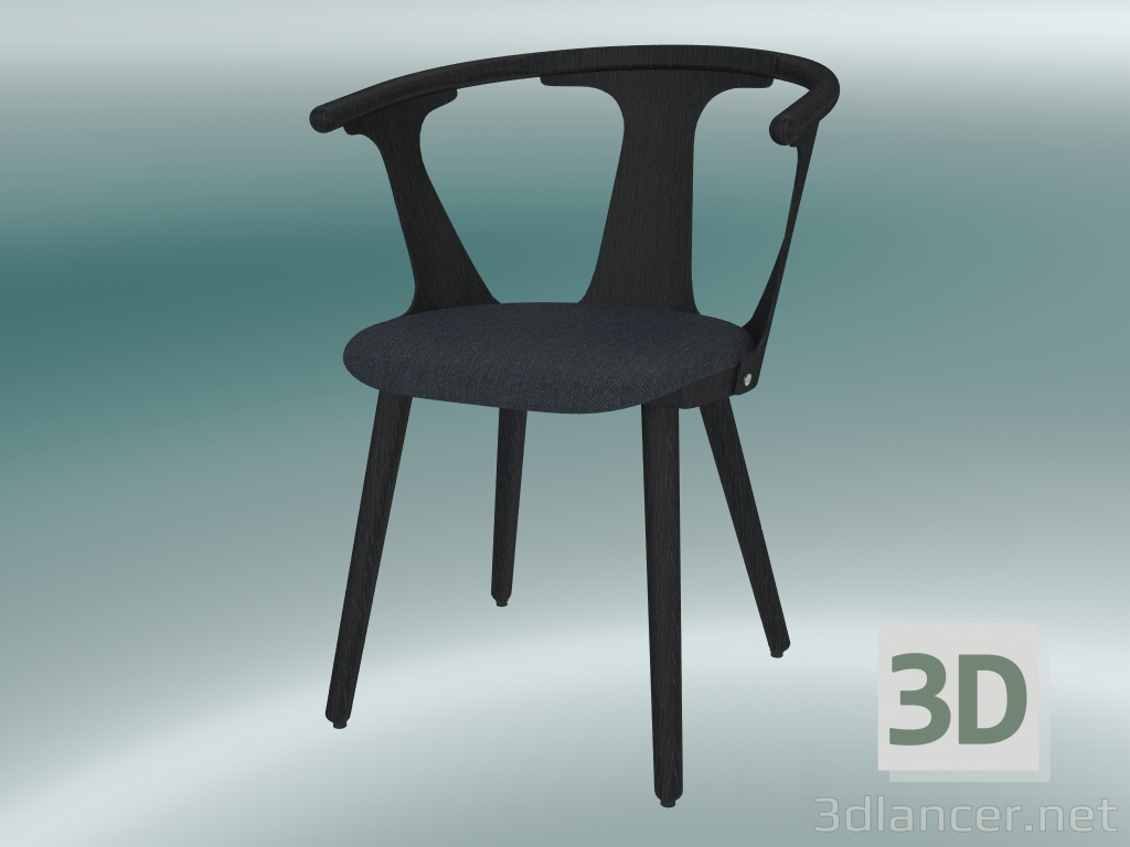 Modelo 3d Cadeira no meio (SK2, H 77cm, 58x54cm, carvalho lacado preto, Fiord 191) - preview