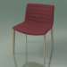 3d model Chair 2085 (4 wooden legs, with fabric upholstery, bleached oak) - preview