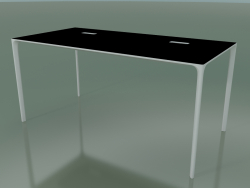 Mesa de despacho rectangular 0818 (H 74 - 79x160 cm, laminada Fenix F02, V12)
