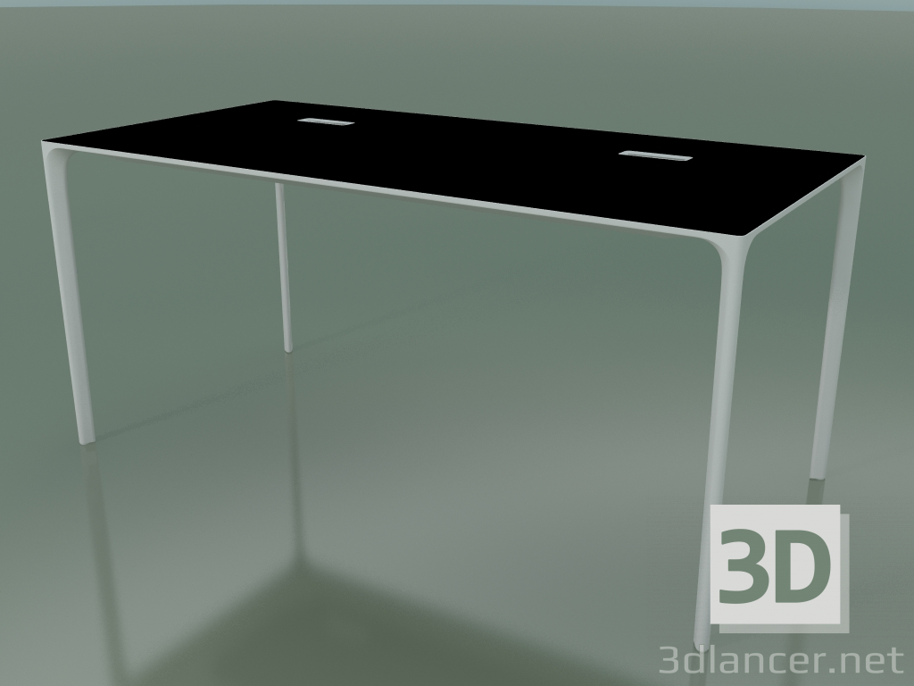 modèle 3D Table de bureau rectangulaire 0818 (H 74 - 79x160 cm, stratifié Fenix F02, V12) - preview