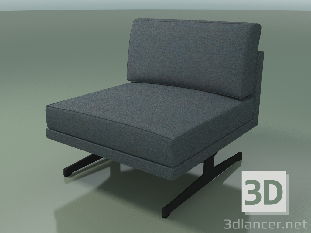 3d model Central module 5216 (H-legs, solid color upholstery) - preview
