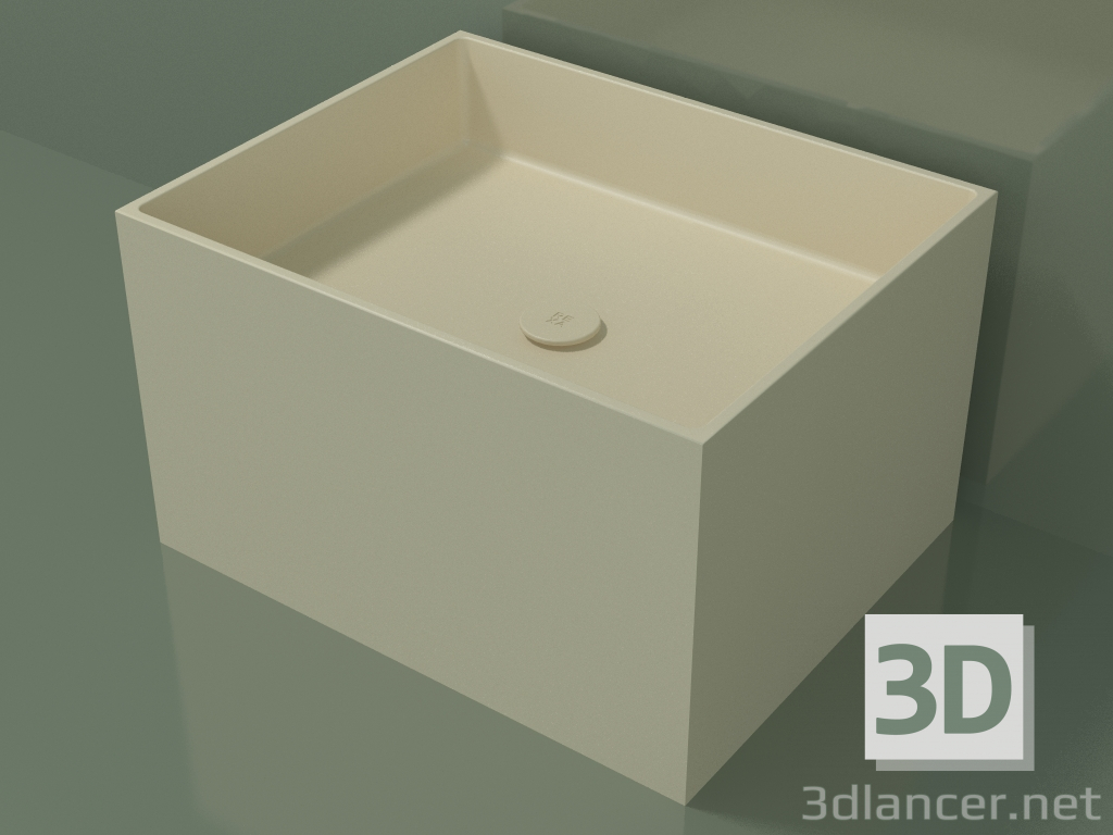 3D Modell Waschtischplatte (01UN32301, Knochen C39, L 60, P 48, H 36 cm) - Vorschau