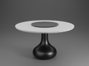 Dining table (White oak veneer) 3d model Studio-Mebel