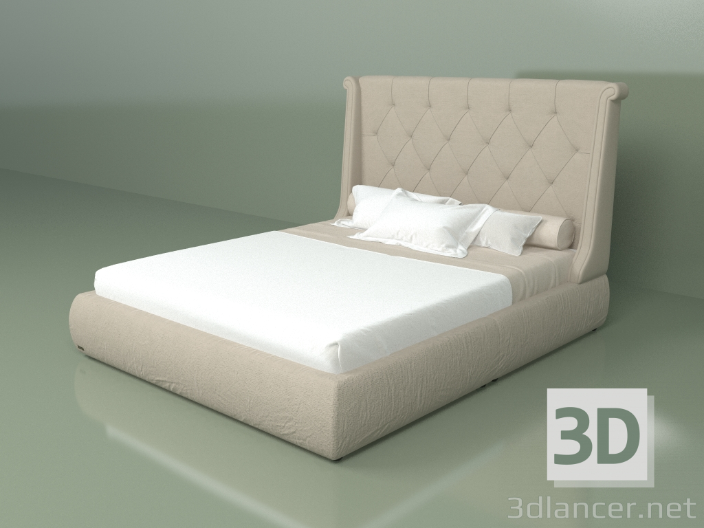 3d model Double bed Bordeaux 1.6 m - preview