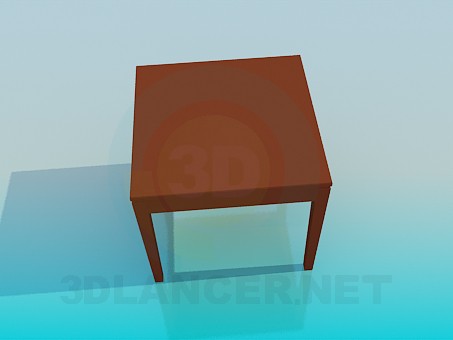3 डी मॉडल एक छोटी सी मेज - पूर्वावलोकन