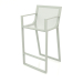 3d model High stool with a high back and armrests (Cement gray) - preview