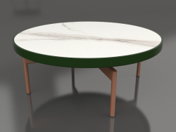 Round coffee table Ø90x36 (Bottle green, DEKTON Aura)