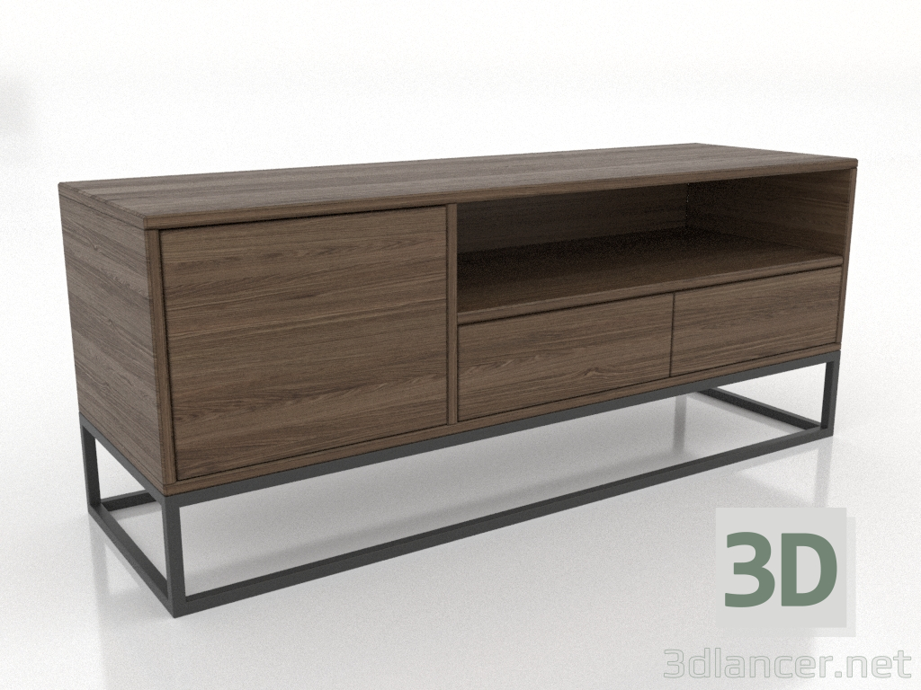 3d model TV cabinet 1200x380 mm (lightened ash walnut) - preview 3d model TV cabinet 1200x380 mm (lightened ash walnut) - preview