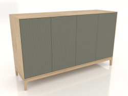 TV sehpası FARGO frezelenmiş cepheli 1600x500x950 mm (zeytin, açık meşe, seçenek 1)