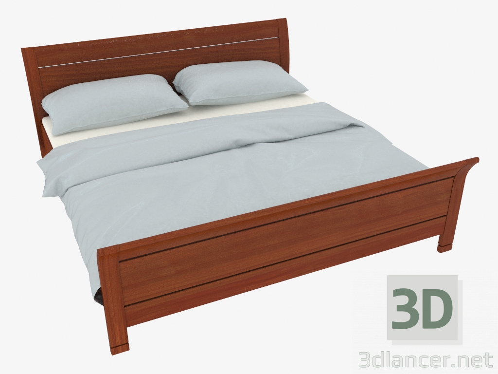 3d модель Кровать двуспальная 192х216х85 (4810-41) – превью