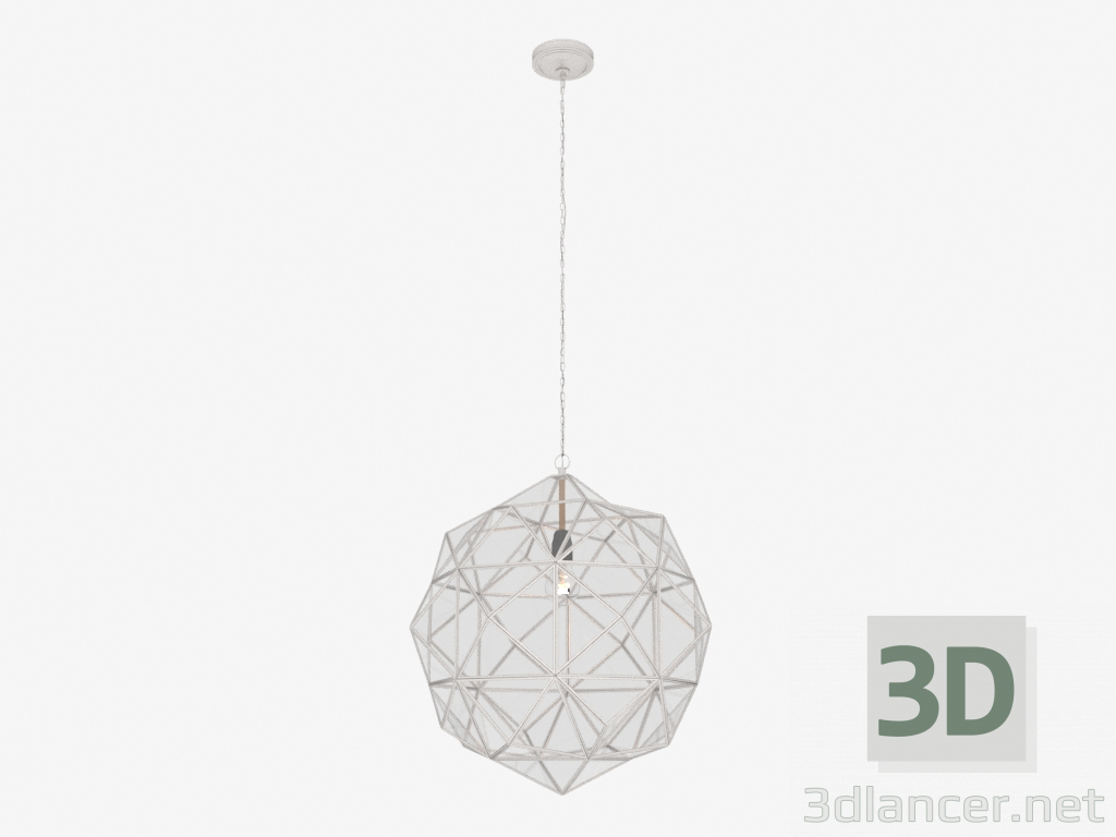 3D Modell Pendelleuchte Granada Laterne (Silber) - Vorschau
