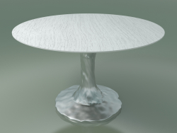 Mesa de jantar redonda (132, branco brilhante)