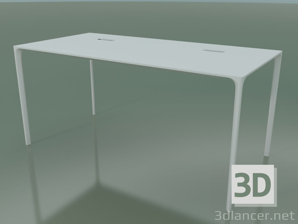 modèle 3D Table de bureau rectangulaire 0818 (H 74 - 79x160 cm, stratifié Fenix F01, V12) - preview