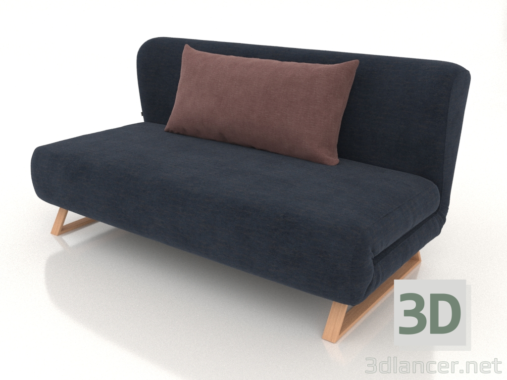 3 डी मॉडल सोफ़ा बेड रोज़ी 3-सीटर (ब्लू-कोरल) - पूर्वावलोकन
