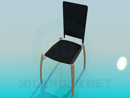 3d model Stool with back - preview 3d model Stool with back - preview