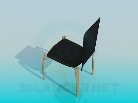 3d model Stool with back - preview 3d model Stool with back - preview