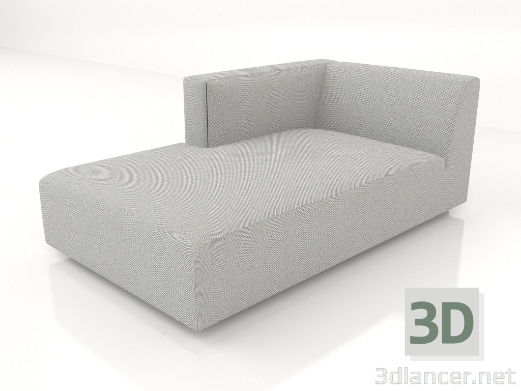 3d model Chaise longue (XL) 83x175 with an armrest on the left - preview