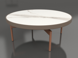 Round coffee table Ø90x36 (Bronze, DEKTON Aura)