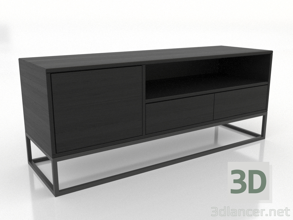 3d model TV cabinet 1200x380 mm (black RAL 9005) - preview 3d model TV cabinet 1200x380 mm (black RAL 9005) - preview