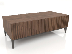 Coffee table, walnut veneer F finish, dark gray matt lacquer (120x60x41 cm)