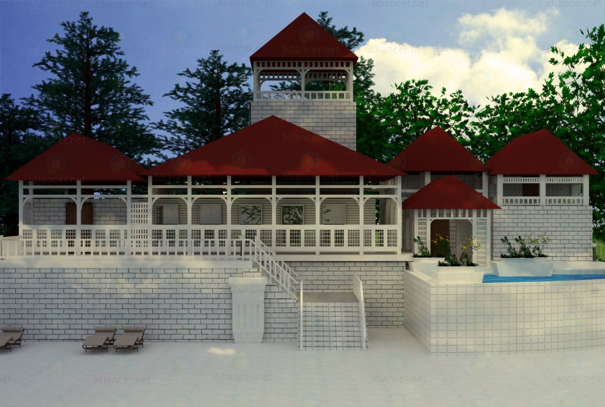 modelo 3D Casa para descanso - escuchar modelo 3D Casa para descanso - escuchar