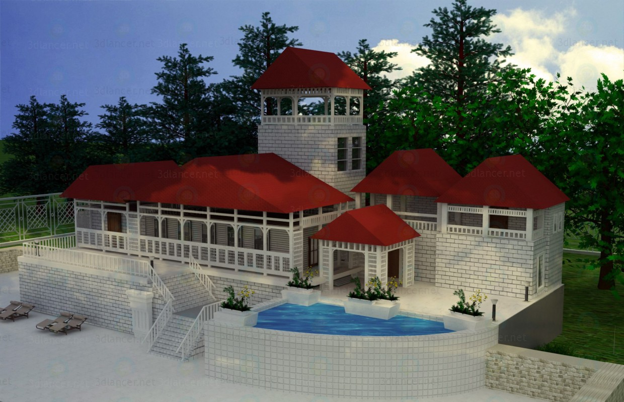 modelo 3D Casa para descanso - escuchar modelo 3D Casa para descanso - escuchar