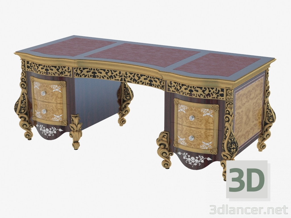 3D Modell Schreibtisch im klassischen Stil 518 - Vorschau
