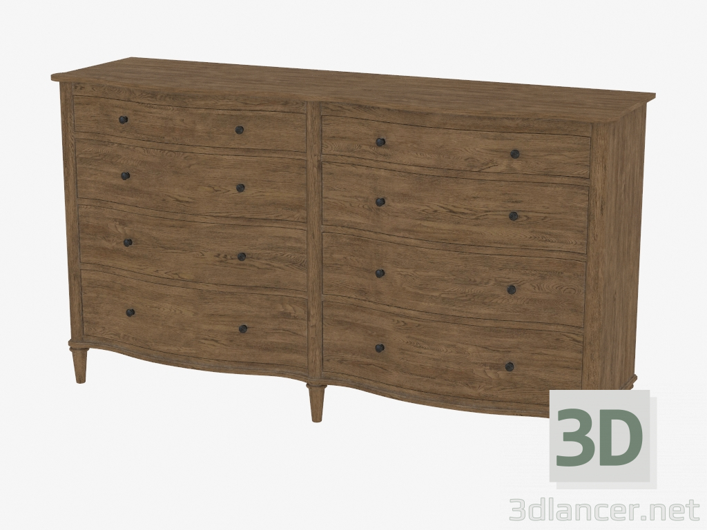 3D Modell Chest zweiteilige Baxley DOUBLE Dresser (8850.1123) - Vorschau