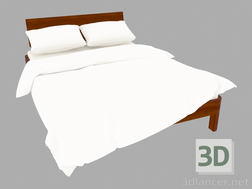 3d модель Кровать двуспальная 154х216х83 (5890-04) – превью