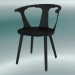 3D Modell Stuhl dazwischen (SK2, H 77 cm, 58 x 54 cm, schwarz lackierte Eiche, Leder - schwarze Seide) - Vorschau