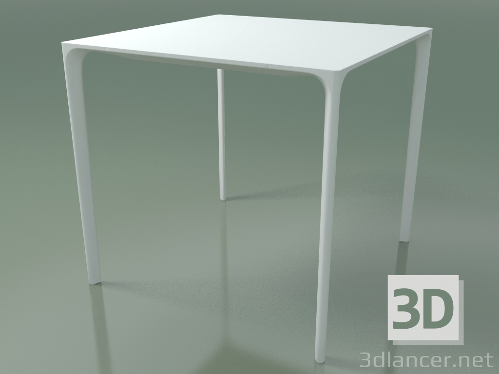 3d model Square table 0800 (H 74 - 79x79 cm, laminate Fenix F01, V12) - preview