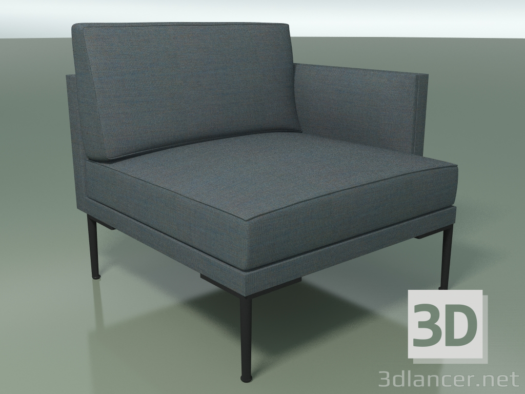 3d model End module 5217 (left armrest, one-color upholstery) - preview