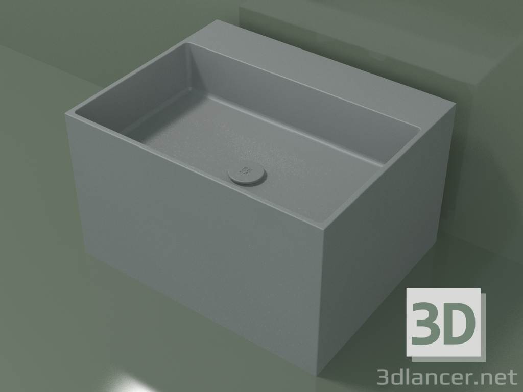 modèle 3D Vasque à poser (01UN32302, gris argenté C35, L 60, P 48, H 36 cm) - preview