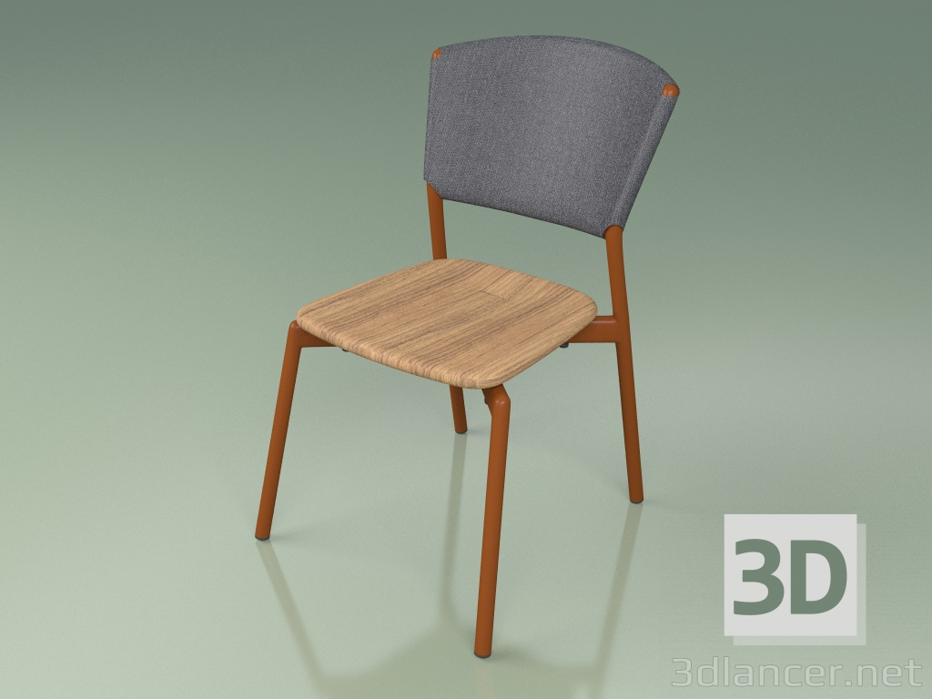 modèle 3D Chaise 020 (Métal Rouille, Gris) - preview