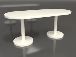 खाने की मेज (1800x800x750, सफेद प्लास्टिक रंग)