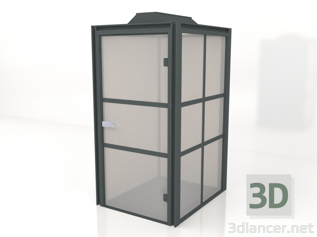 modello 3D Cabina ufficio Hako HK01 (1400x1150) - anteprima