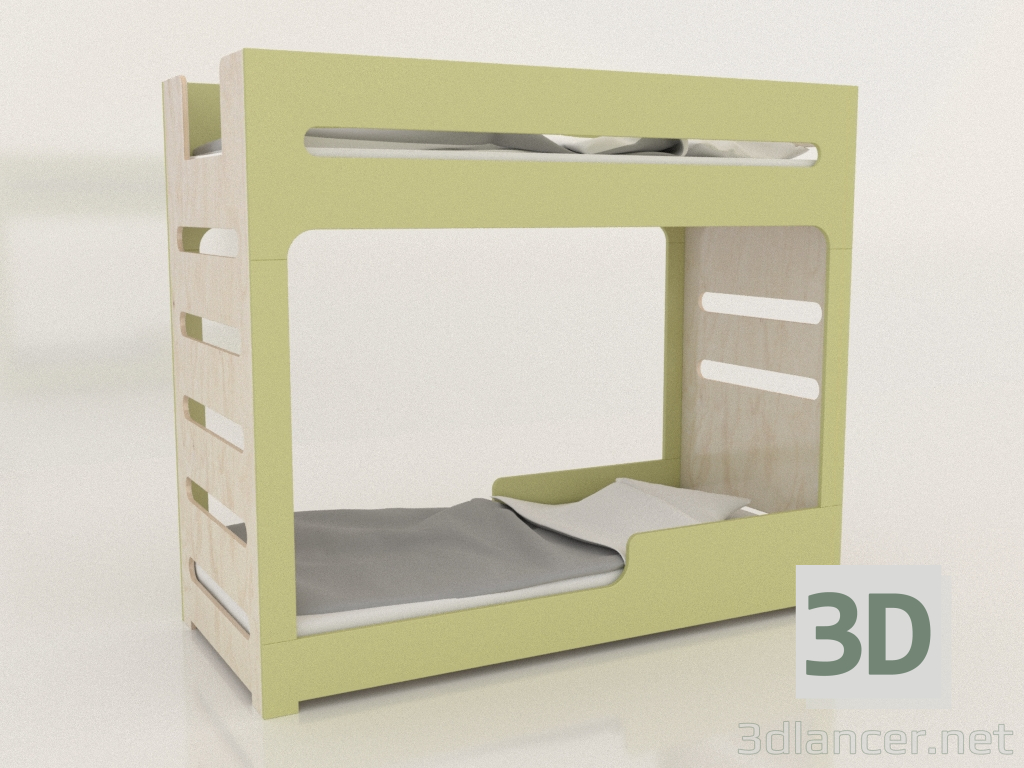 3d модель Кровать двухъярусная MODE F (UDDFA1) – превью