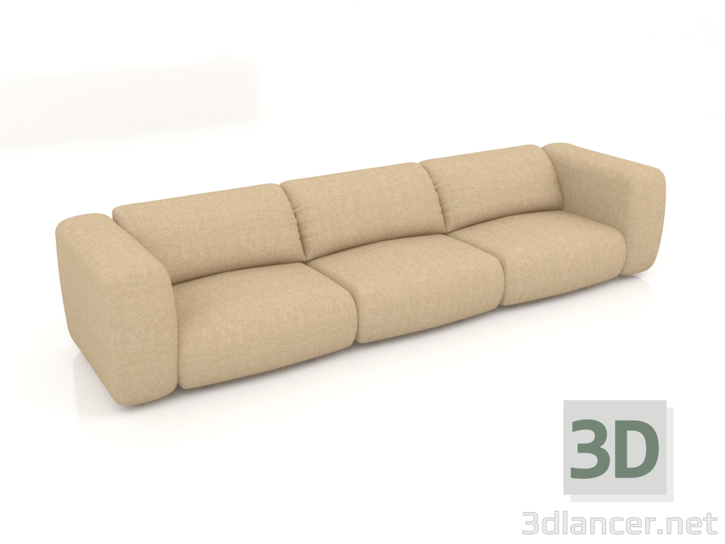 3D Modell Wings 4,5-Sitzer-Sofa (Karamell) - Vorschau