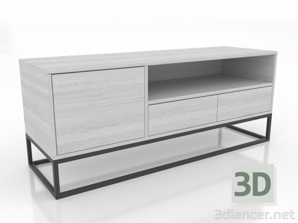 3d model TV cabinet 1200x380 mm (white RAL 9010) - preview 3d model TV cabinet 1200x380 mm (white RAL 9010) - preview