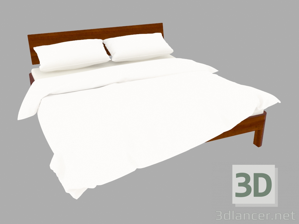 3d модель Кровать двуспальная 194х216х83 (5890-06) – превью