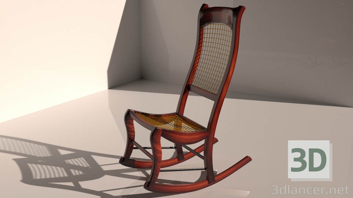 3 डी कुर्सी रॉकिंग कुर्सी। मॉडल खरीद - रेंडर