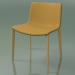 3D Modell Stuhl 2086 (4 Holzbeine, Polypropylen PO00404, mit Lederfrontverkleidung, natürliche Eiche) - Vorschau